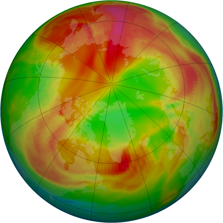 Arctic ozone map for 06 February 1982